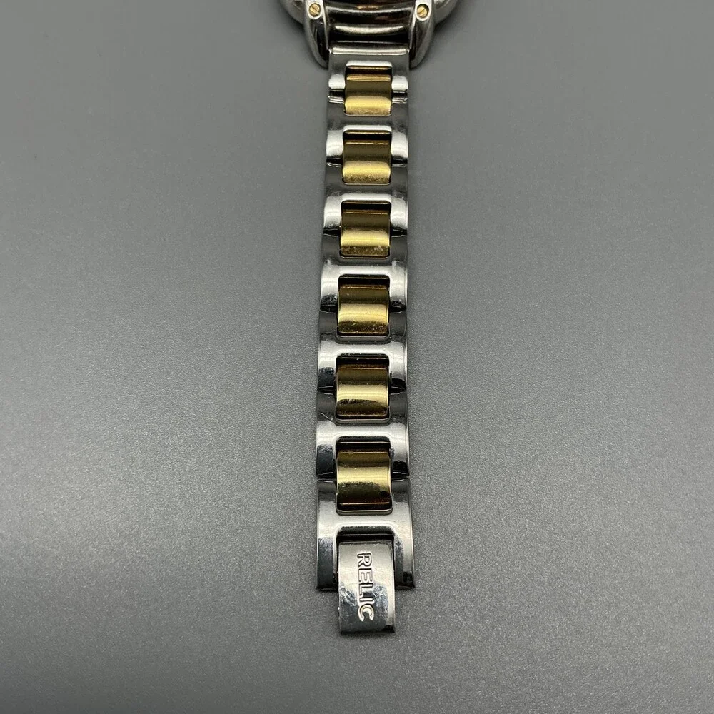 Relic Womens Watch 26mm Two Tone Stainless Steel Date ZR34244 New Battery 7.25